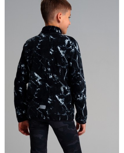 Куртка трикотажная для мальчиков черный,белый