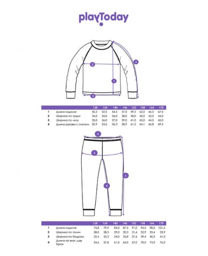 Термокомплект трикот. для девочек: фуфайка (футболка) с длин. рук, брюки для эпизод. использования разноцветный