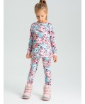 Термокомплект трикот. для девочек: фуфайка (футболка) с длин. рук, брюки для эпизод. использования разноцветный