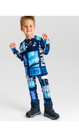 Термокомплект трикот. для мальчиков: фуфайка (футболка) с длин. рук, брюки для эпизод. использования разноцветный