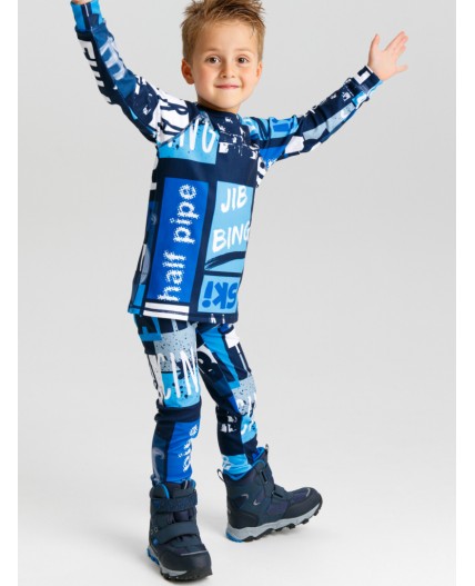 Термокомплект трикот. для мальчиков: фуфайка (футболка) с длин. рук, брюки для эпизод. использования разноцветный