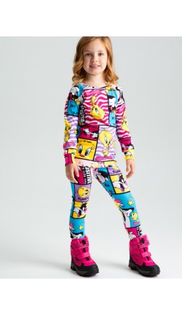 Термокомплект трикот. для мальчиков: фуфайка (футболка) с длин. рук, брюки для эпизод. использования разноцветный