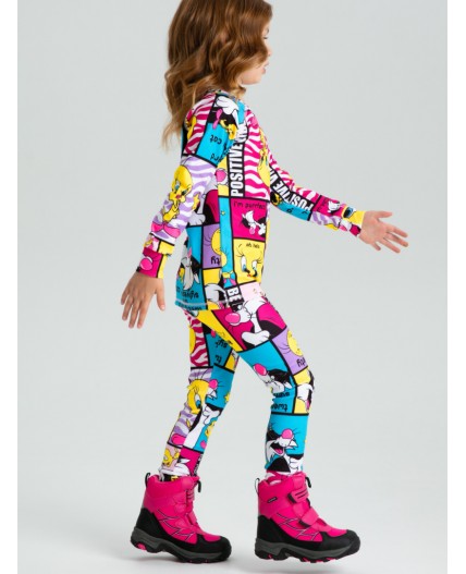 Термокомплект трикот. для мальчиков: фуфайка (футболка) с длин. рук, брюки для эпизод. использования разноцветный