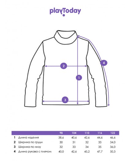 Водолазка трикотажная для девочек розовый