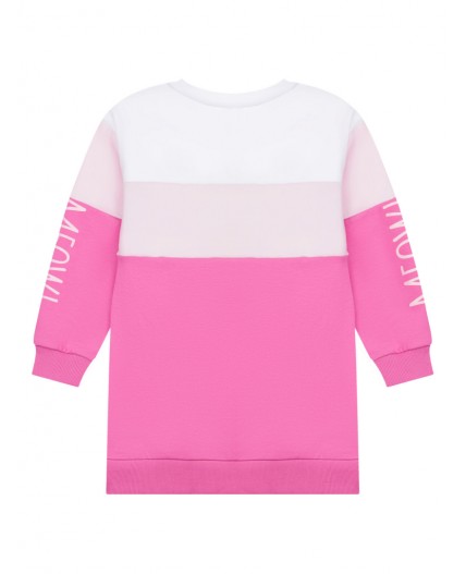 Платье трикотажное для девочек белый,светло-розовый,розовый