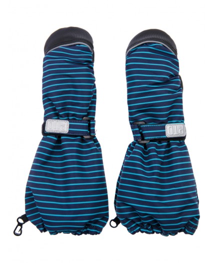 Варежки текстильные для мальчиков тёмно-синий,черный,голубой