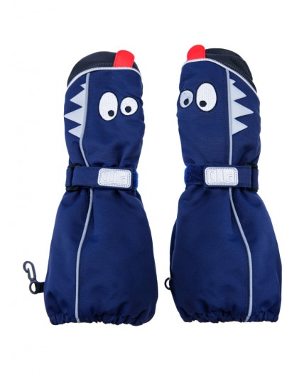 Варежки текстильные для мальчиков тёмно-синий