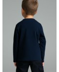 Фуфайка трикотажная для мальчиков (футболка с длинными рукавами) тёмно-синий