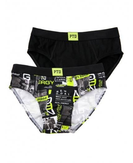 Трусы трикотажные для мальчиков - брифы, 2 шт в комплекте разноцветный