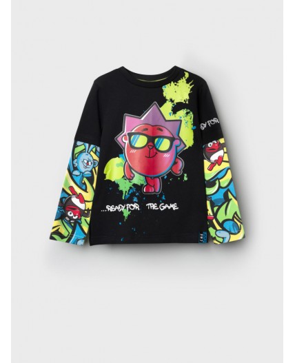 Фуфайка трикотажная для мальчиков (футболка с длинными рукавами) разноцветный