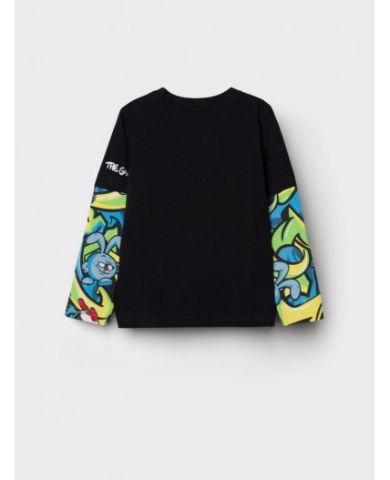 Фуфайка трикотажная для мальчиков (футболка с длинными рукавами) разноцветный