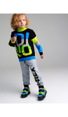 Свитер трикотажный для мальчиков разноцветный