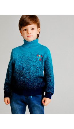 Свитер трикотажный для мальчиков синий,тёмно-синий