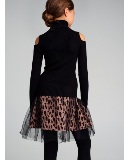 Водолазка трикотажная для девочек черный