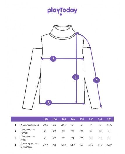 Водолазка трикотажная для девочек черный
