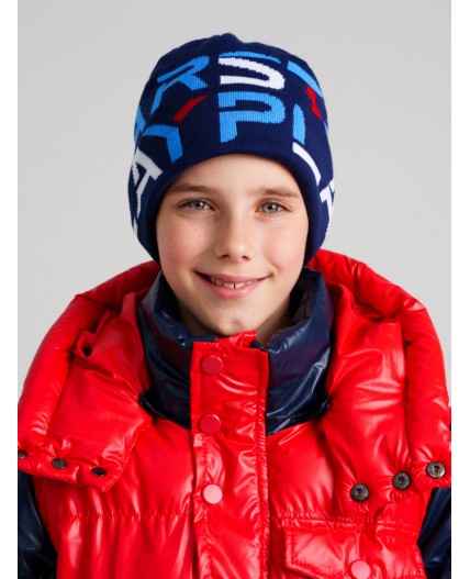 Шапка трикотажная для мальчиков разноцветный