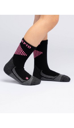 Термоноски трикотажные для девочек (низкие) серый,черный,фуксия