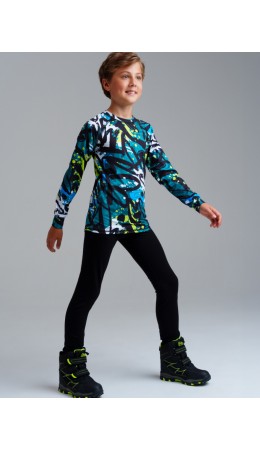 Термобрюки трикотажные для мальчиков для эпизодического использования черный