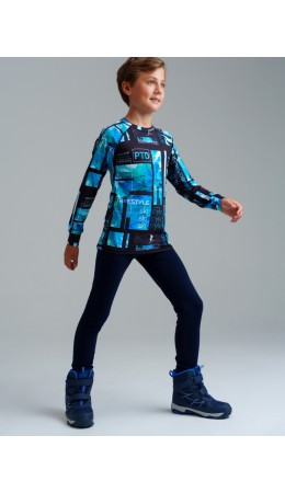 Брюки трикотажные для мальчиков (термо) для эпизодического использования синий