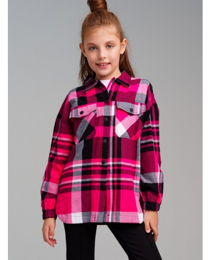 Рубашка текстильная для девочек разноцветный