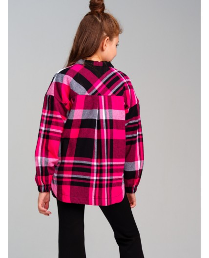 Рубашка текстильная для девочек разноцветный