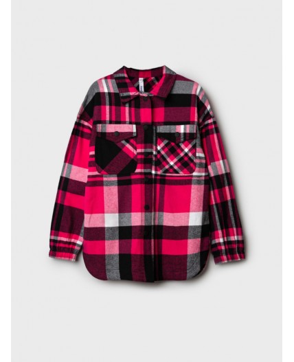 Рубашка текстильная для девочек разноцветный