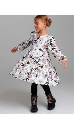 Платье трикотажное для девочек разноцветный