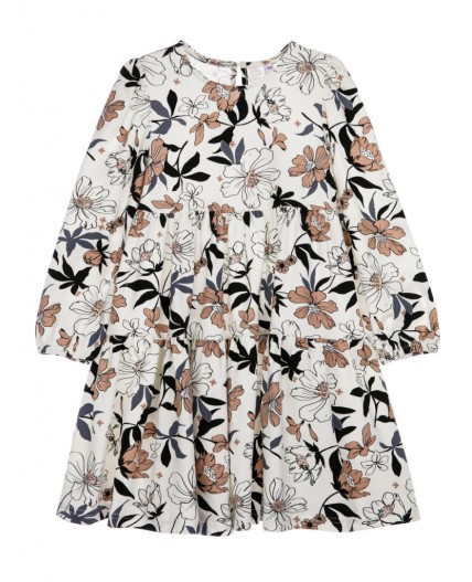 Платье трикотажное для девочек разноцветный