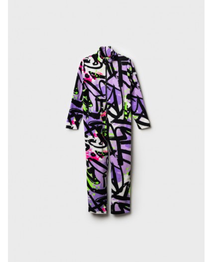 Комбинезон трикотажный для девочек разноцветный