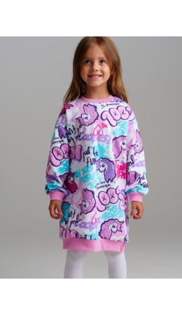 Платье трикотажное для девочек разноцветный