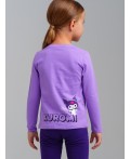 Фуфайка трикотажная для девочек (футболка с длинными рукавами) сиреневый