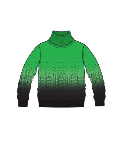 Свитер трикотажный для мальчиков зеленый,черный