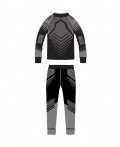 Термокомплект трикот. для мальчиков: фуфайка (футболка) с длин. рук, брюки для эпизод. использования черный