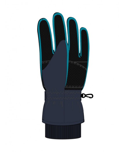 Перчатки текстильные для мальчиков тёмно-синий,синий