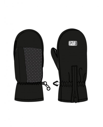 Варежки текстильные для мальчиков черный