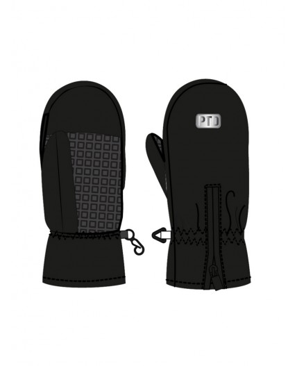 Варежки текстильные для мальчиков черный