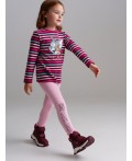 Фуфайка трикотажная для девочек (футболка с длинными рукавами) разноцветный