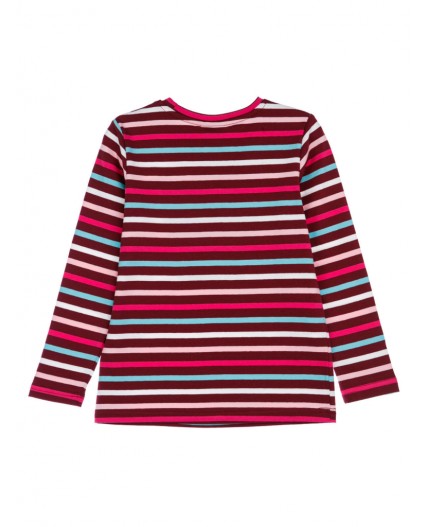 Фуфайка трикотажная для девочек (футболка с длинными рукавами) разноцветный