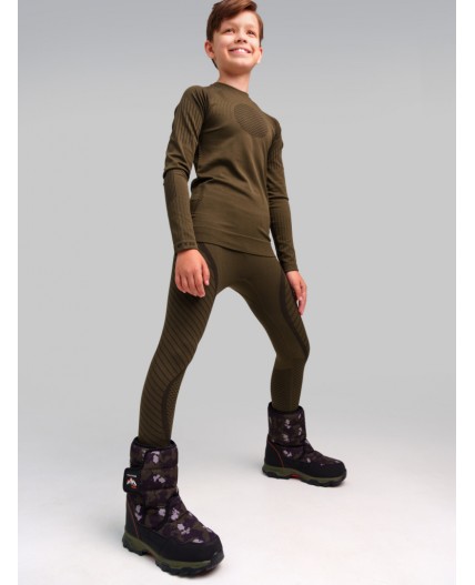 Сапоги для мальчиков хаки,черный