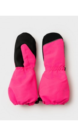 Краги текстильные для девочек фуксия