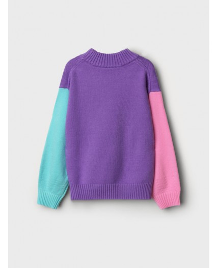 Свитер трикотажный для девочек разноцветный