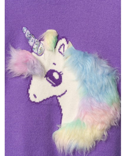 Свитер трикотажный для девочек разноцветный