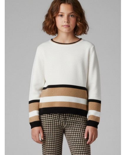 Джемпер трикотажный для девочек белый