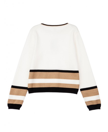 Джемпер трикотажный для девочек белый