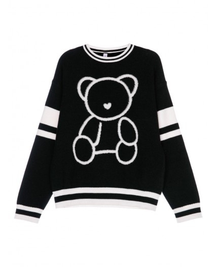 Джемпер трикотажный для девочек черный,белый