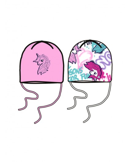 Шапка детская трикотажная для девочек, 2 шт в комплекте разноцветный