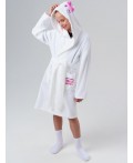 Халат текстильный для девочек белый