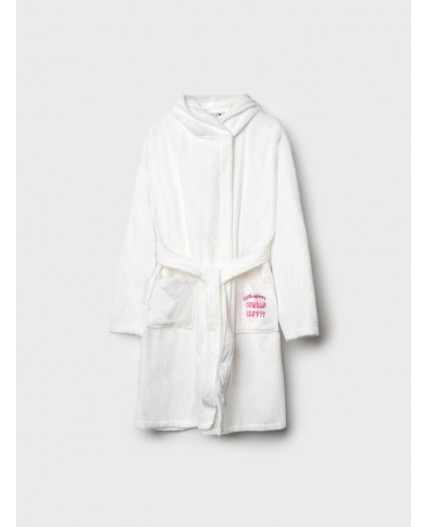 Халат текстильный для девочек белый