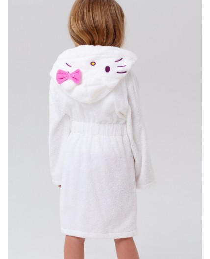 Халат текстильный для девочек белый
