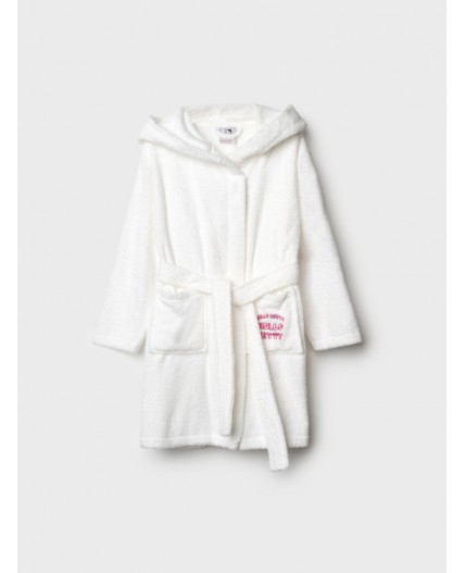 Халат текстильный для девочек белый